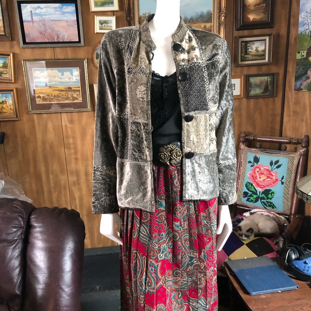 Funky Boho Patchwork Blazer Jacket - Picture 2 of 10